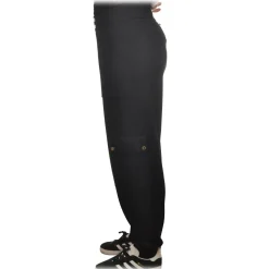 Elisabetta Franchi - Knit Yarn Trousers with Logo - Black - Trousers - Made in Italy - Luxury Exclusive Collection - Avvenice