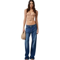 Elisabetta Franchi - Light Canvas Wide Leg Jeans - Blue - Trousers - Made in Italy - Luxury Exclusive Collection - Avvenice