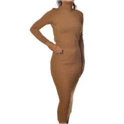 Elisabetta Franchi - Long Sleeve Dress - Mou - Dress - Made in Italy - Luxury Exclusive Collection - Avvenice