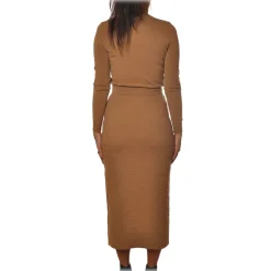 Elisabetta Franchi - Long Sleeve Dress - Mou - Dress - Made in Italy - Luxury Exclusive Collection - Avvenice