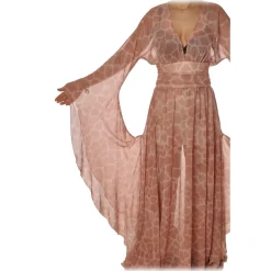 Elisabetta Franchi - Long Sleeveless Dress - Dark Orange - Dress - Made in Italy - Luxury Exclusive Collection - Avvenice