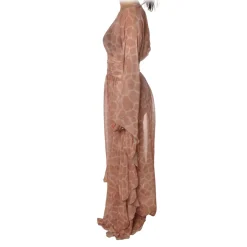 Elisabetta Franchi - Long Sleeveless Dress - Dark Orange - Dress - Made in Italy - Luxury Exclusive Collection - Avvenice