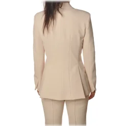 Elisabetta Franchi - Long Sleeve Screwed - Butter - Jacket - Made in Italy - Luxury Exclusive Collection - Avvenice