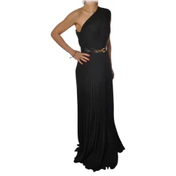 Elisabetta Franchi - Long Dress in Jersey Fabric - Black - Dress - Made in Italy - Luxury Exclusive Collection - Avvenice