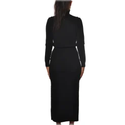 Elisabetta Franchi - Long Sleeve Dress - Black - Dress - Made in Italy - Luxury Exclusive Collection - Avvenice