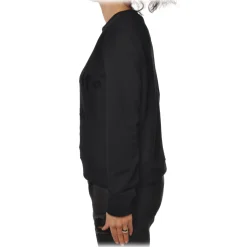 Elisabetta Franchi - Oversize Sweatshirt in Cotton - Black - Sweatshirt - Made in Italy - Luxury Exclusive Collection - Avvenice