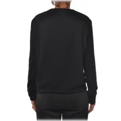 Elisabetta Franchi - Oversize Sweatshirt in Cotton - Black - Sweatshirt - Made in Italy - Luxury Exclusive Collection - Avvenice