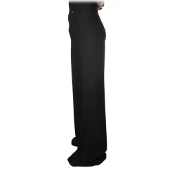 Elisabetta Franchi - Palazzo Trousers with Strap - Black - Trousers - Made in Italy - Luxury Exclusive Collection - Avvenice