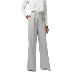 Elisabetta Franchi - Palazzo Trousers with Pences - Grey - Trousers - Made in Italy - Luxury Exclusive Collection - Avvenice