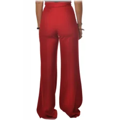 Elisabetta Franchi - Pants with Stud Detail - Bordeaux - Trousers - Made in Italy - Luxury Exclusive Collection - Avvenice