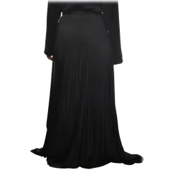 Elisabetta Franchi - Pleated Lurex Fabric Skirt - Black - Skirt - Made in Italy - Luxury Exclusive Collection - Avvenice