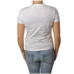 Elisabetta Franchi - Round Neck T-Shirt Made in Italy - White - T-Shirt - Made in Italy - Luxury Exclusive Collection - Avvenice