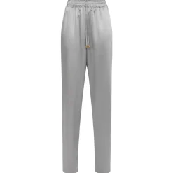 Elisabetta Franchi - Shiny Crepe Jogger Trousers - Grey - Trousers - Made in Italy - Luxury Exclusive Collection - Avvenice