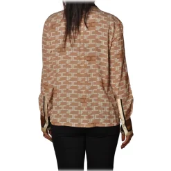 Elisabetta Franchi - Shirt with Long Sleeve - Camel - Shirt - Made in Italy - Luxury Exclusive Collection - Avvenice
