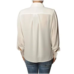 Elisabetta Franchi - Shirt with Long Sleeve - White - Shirt - Made in Italy - Luxury Exclusive Collection - Avvenice