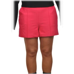 Elisabetta Franchi - Shorts in Technical Fabric - Fuchsia - Trousers - Made in Italy - Luxury Exclusive Collection - Avvenice