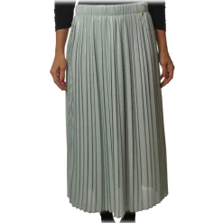 Elisabetta Franchi - Skirt in Pleated Fabric - Aquamarine - Skirt - Made in Italy - Luxury Exclusive Collection - Avvenice