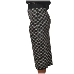 Elisabetta Franchi - Skirt with Elastic Waistband - Black - Trousers - Made in Italy - Luxury Exclusive Collection - Avvenice