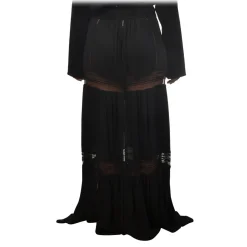 Elisabetta Franchi - Skirt with Lace Trimmings - Black - Skirt - Made in Italy - Luxury Exclusive Collection - Avvenice