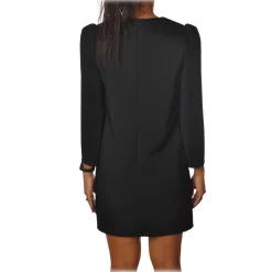 Elisabetta Franchi - Soft Sheath Dress - Black - Dress - Made in Italy - Luxury Exclusive Collection - Avvenice