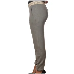 Elisabetta Franchi - Sporty Trousers with Logoed Elastic - Grey - Trousers - Made in Italy - Luxury Exclusive Collection - Avvenice