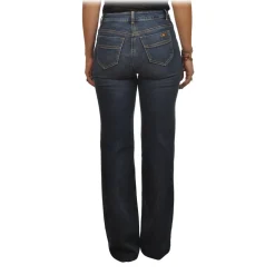 Elisabetta Franchi - Straight Jeans with Metallic Buttons - Blue - Trousers - Made in Italy - Luxury Exclusive Collection - Avvenice