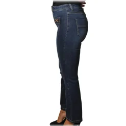 Elisabetta Franchi - Straight Leg Jeans with Patch Pockets - Blue - Trousers - Made in Italy - Luxury Exclusive Collection - Avvenice