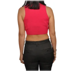 Elisabetta Franchi - Top with Gold Chain Detail - Fucsia - Top - Made in Italy - Luxury Exclusive Collection - Avvenice