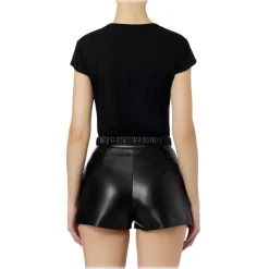 Elisabetta Franchi - T-Shirt with Metal Application - Black - T-Shirt - Made in Italy - Luxury Exclusive Collection - Avvenice