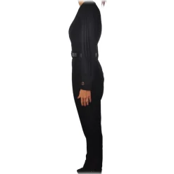 Elisabetta Franchi - V-neckline Jumpsuit with Belt - Black - Dress - Made in Italy - Luxury Exclusive Collection - Avvenice