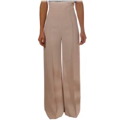 Elisabetta Franchi - Wide Leg Trousers - Vanilla - Trousers - Made in Italy - Luxury Exclusive Collection - Avvenice