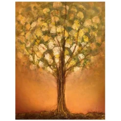 Eliza Oynus - Bronze Tree - Installation - Silk - Linen - Gold - Avvenice