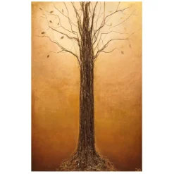 Eliza Oynus - Golden Tree - Installation - Silk - Linen - Gold - Avvenice