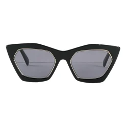 Emilio Pucci - Black and Gold Cat-Eye Sunglasses - 46592166DP - Sunglasses - Emilio Pucci Eyewear - Avvenice