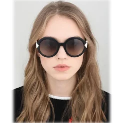 Emilio Pucci - Black Round Sunglasses - 46549546RU - Sunglasses - Emilio Pucci Eyewear - Avvenice