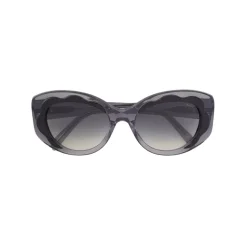 Emilio Pucci - Black Wavy Motif Round  Sunglasses - Black - Sunglasses - Emilio Pucci Eyewear - Avvenice