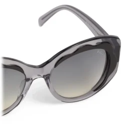Emilio Pucci - Black Wavy Motif Round  Sunglasses - Black - Sunglasses - Emilio Pucci Eyewear - Avvenice