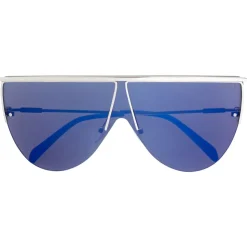 Emilio Pucci - Blue Frameless Shield Aviator Sunglasses - Blue - Sunglasses - Emilio Pucci Eyewear - Avvenice