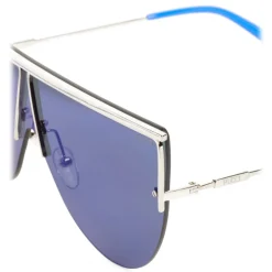 Emilio Pucci - Blue Frameless Shield Aviator Sunglasses - Blue - Sunglasses - Emilio Pucci Eyewear - Avvenice