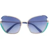 Emilio Pucci - Blue Rimmed Cat Eye Sunglasses - Blue - Sunglasses - Emilio Pucci Eyewear - Avvenice