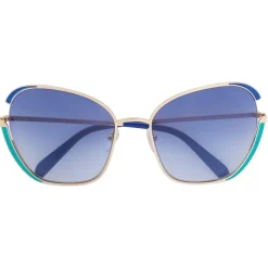 Emilio Pucci - Blue Rimmed Cat Eye Sunglasses - Blue - Sunglasses - Emilio Pucci Eyewear - Avvenice