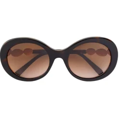 Emilio Pucci - Brown Tortoiseshell Effect Round Frame Embellished Sunglasses - Brown - Sunglasses - Emilio Pucci Eyewear - Avvenice