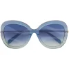 Emilio Pucci - Butterfly Frame Wave-Effect Sunglasses - Blue Green - Sunglasses - Emilio Pucci Eyewear - Avvenice
