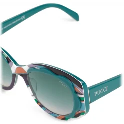 Emilio Pucci - Copacabana Print Round  Sunglasses - Green - Sunglasses - Emilio Pucci Eyewear - Avvenice
