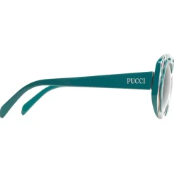 Emilio Pucci - Copacabana Print Round  Sunglasses - Green - Sunglasses - Emilio Pucci Eyewear - Avvenice