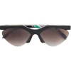Emilio Pucci - Geometric Frame Print Sunglasses - Black - Sunglasses - Emilio Pucci Eyewear - Avvenice
