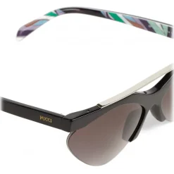 Emilio Pucci - Geometric Frame Print Sunglasses - Black - Sunglasses - Emilio Pucci Eyewear - Avvenice