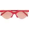 Emilio Pucci - Geometric Frame Print Sunglasses - Red - Sunglasses - Emilio Pucci Eyewear - Avvenice