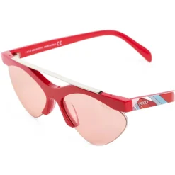 Emilio Pucci - Geometric Frame Print Sunglasses - Red - Sunglasses - Emilio Pucci Eyewear - Avvenice