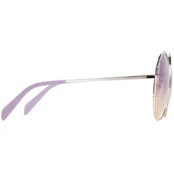 Emilio Pucci - Lilac And Orange Enamel Rimmed Round Sunglasses - Orange - Sunglasses - Emilio Pucci Eyewear - Avvenice